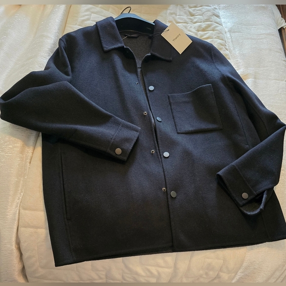 Theory 'Brand New' Men's Black Rye Overshirt DF - Picture 15 of 17